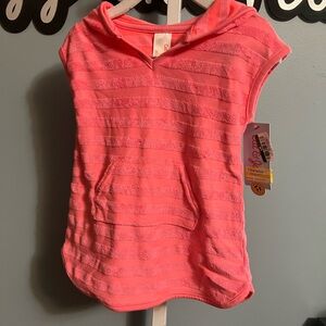 Cat & Jack Pink Hooded Terrycloth Bathing Suit Coverup NWT